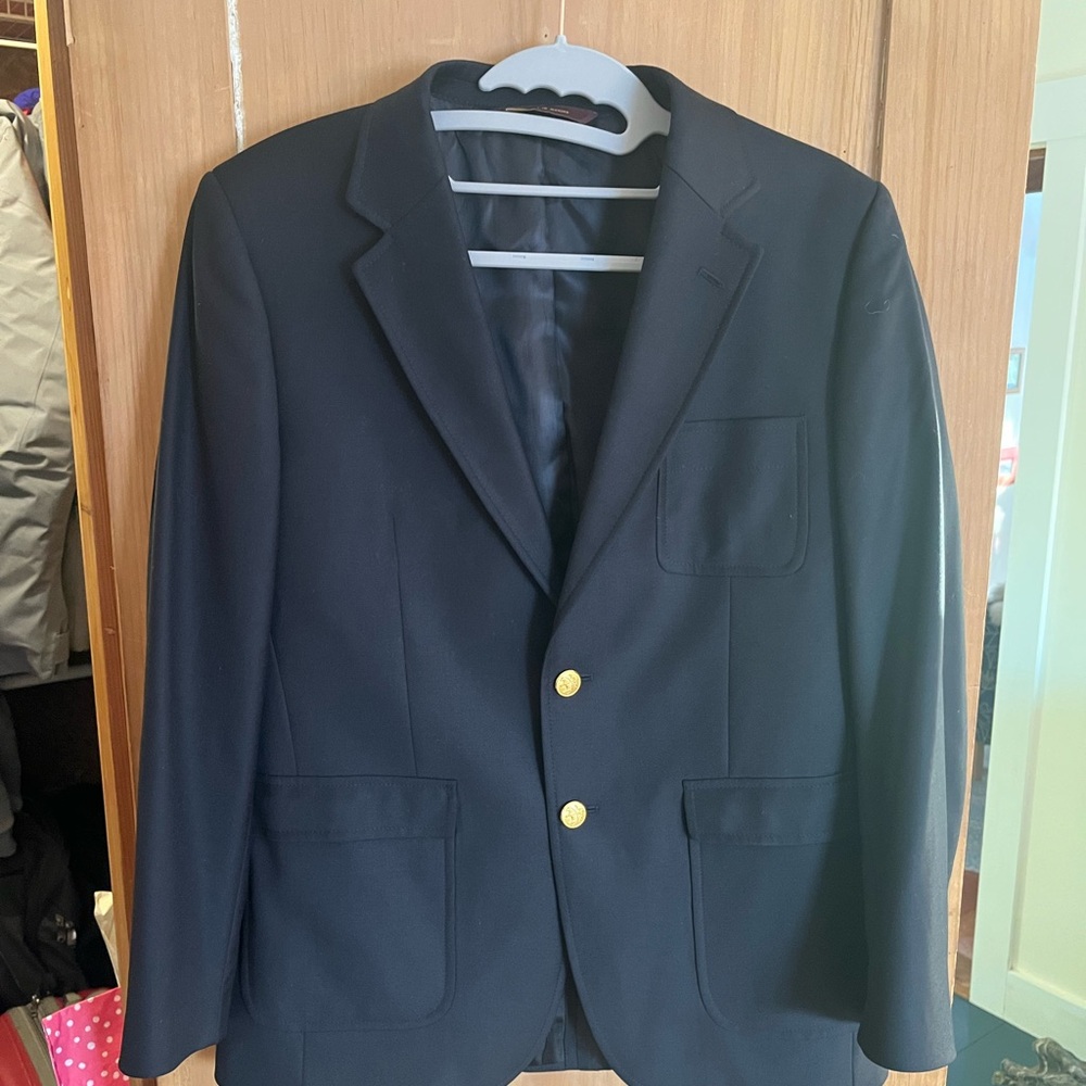 Kids Youth Junior Brooks Brothers Navy Blazer with Gold Buttons spots in pics